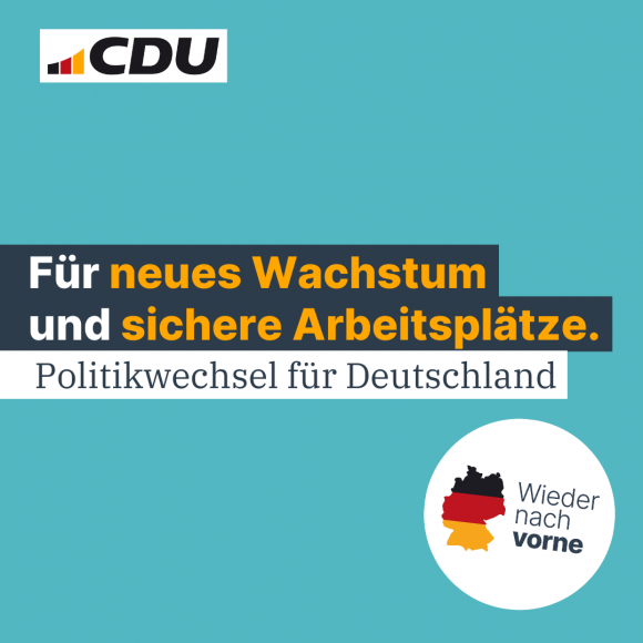 Für neues Wachstum und sichere Arbeitsplätze.