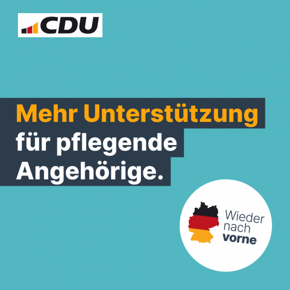 Mehr Unterstützung für pflegende Angehörige.