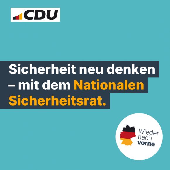 Für mehr Sicherheit – der Nationale Sicherheitsrat kommt.