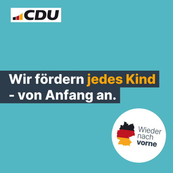 Wir fördern jedes Kind - von Anfang an.