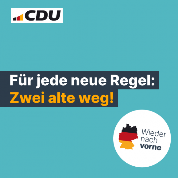 Für jede neue Regel: Zwei alte weg!