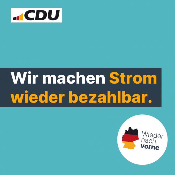 Wir machen Strom wieder bezahlbar.