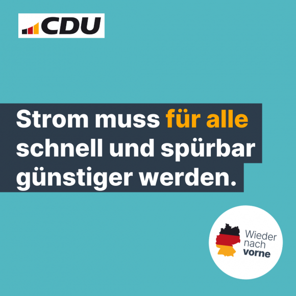 Strom muss für alle schnell und spürbar günstiger werden.