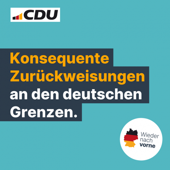 Konsequente Zurückweisungen an den deutschen Grenzen.