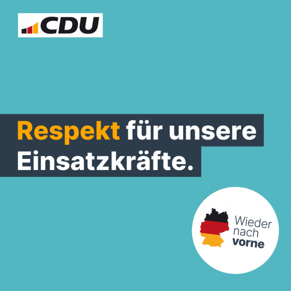 Respekt für unsere Einsatzkräfte.