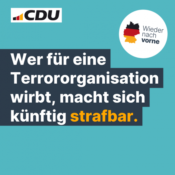 Wer für eine Terrororganisation wirbt, macht sich künftig strafbar.